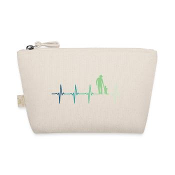 Vater und Sohn Herzschlag Geschenk Vater Sohn - Bio-Täschchen - Natur - Vorne
