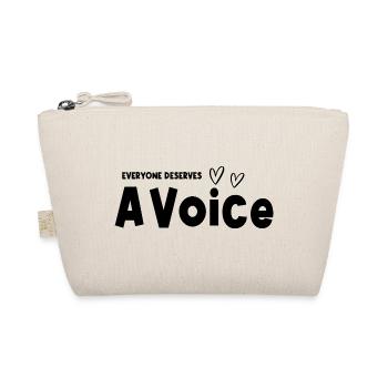 Everyone Deserves A Voice Speech Language SLP - Organic Pouch - nature - Front