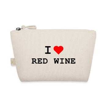 I love Red Wine - Ich liebe Rotwein - Bio-Täschchen - Natur - Vorne