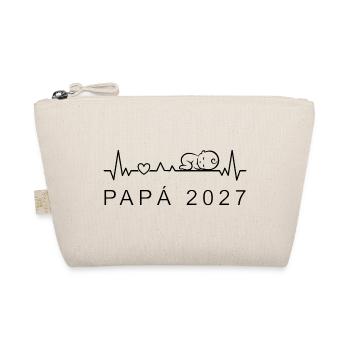 Papá 2027 Ritmo Cardiaco Anuncio Embarazo - Bio-Täschchen - Natur - Vorne