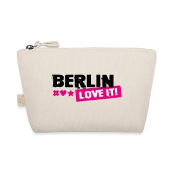 Berlin Love It Pink Stamp - Organic Pouch - nature - Front