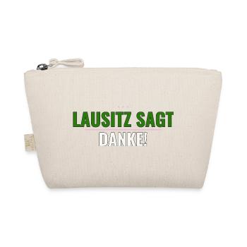 Lausitz Danke-Shirt — Kurz, klar, regional - Bio-Täschchen - Natur - Vorne