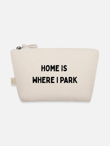 Home is where I park Vanlife Roadtrip Camper  - Bio-Täschchen - Natur