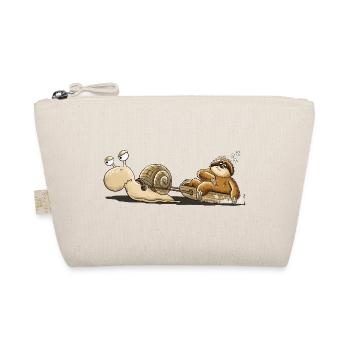 Schnecke Faultier Langsam Müde Tierhumor Cartoon - Bio-Täschchen - Natur - Vorne