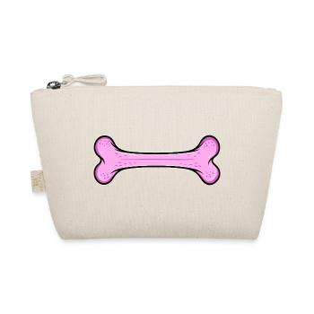 Pinkes Hundeknochen - Bio-Täschchen - Natur - Vorne