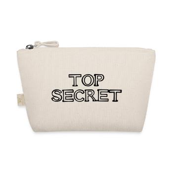 TOP SECRET Schriftzug handgezeichnet - Bio-Täschchen - Natur - Vorne