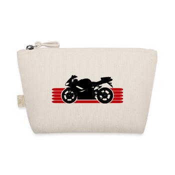 Motorrad fahren Motorradfahrer Motorradfahrerin - Bio-Täschchen - Natur - Vorne