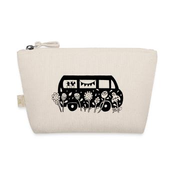 Flower Power Bus Liebe Florale Illustration - Bio-Täschchen - Natur - Vorne