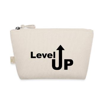 Level Up Aufstieg Pfeil hoch Geschenk geschafft - Bio-Täschchen - Natur - Vorne