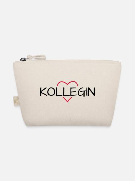 Colleague heart favorite colleague gift - Organic Pouch - nature - Front