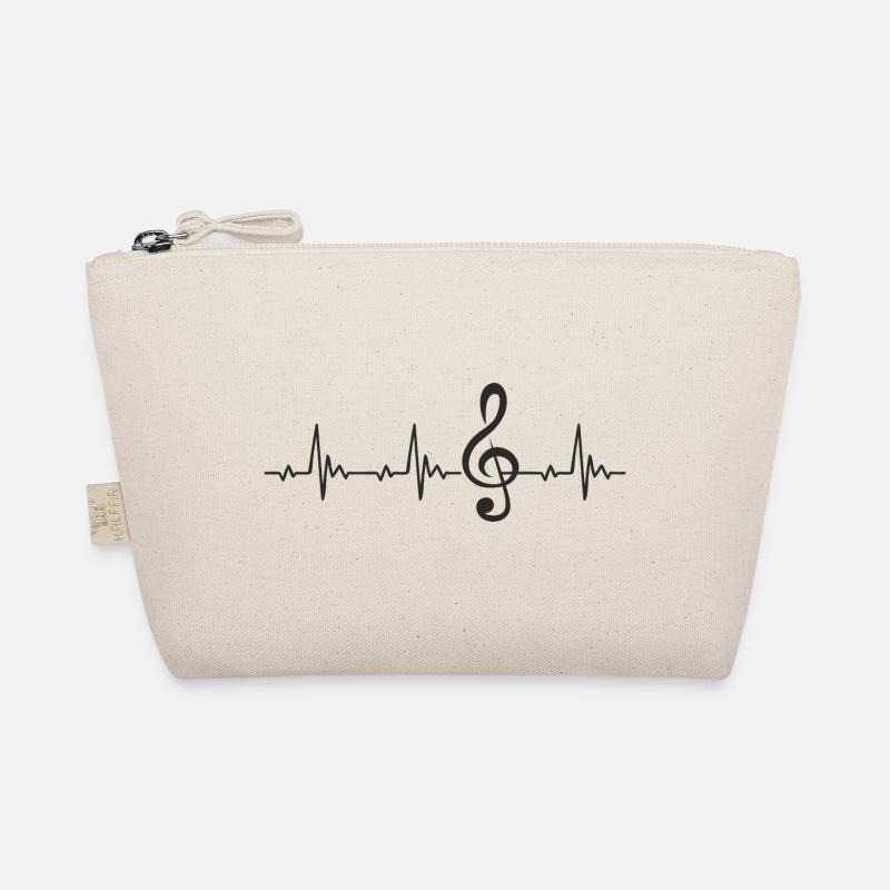 Clef Treble Clef Heartbeat Pulse ECG Organic Pouch
