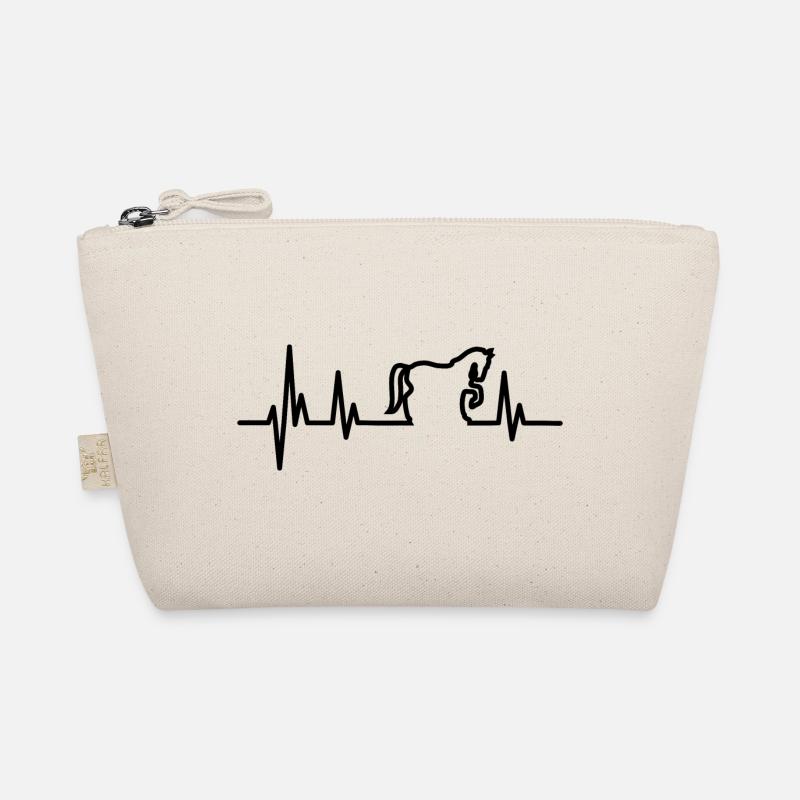 Pferd Pferdesport Geschenk Pferdedesign schwarz - Bio-Täschchen - Natur