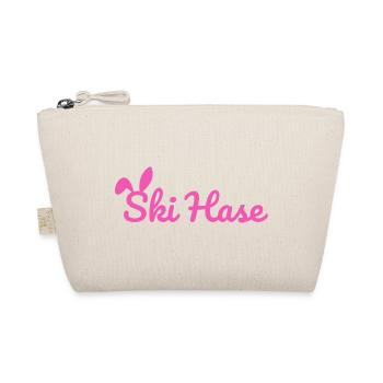 Ski Rabbit Ski Party Snow Winter Slope pink - Organic Pouch - nature - Front