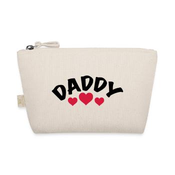 Dad / Daddy / Papa / Herz / i love my dad 2c - Bio-Täschchen - Natur - Vorne
