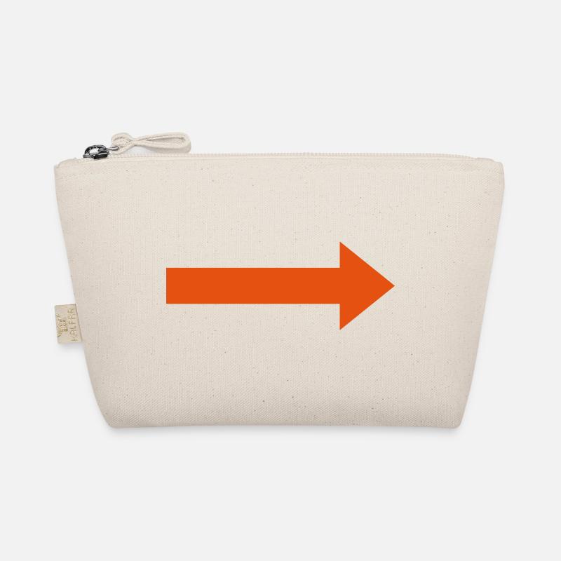Orange right arrow Organic Pouch
