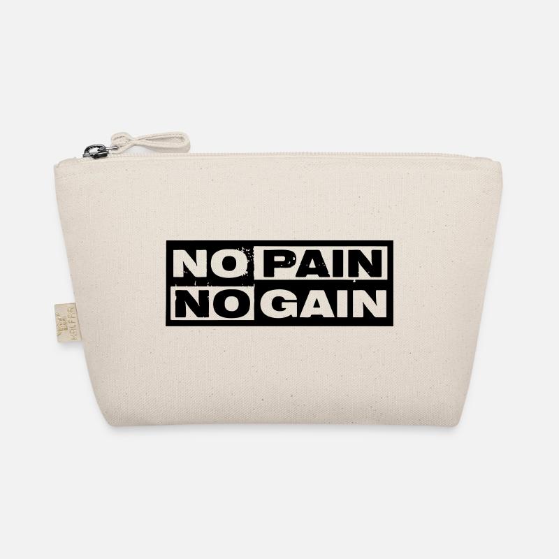 NO PAIN NO GAIN - Bio-Täschchen - Natur