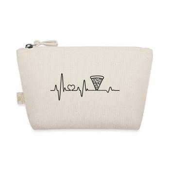 Pizza salami heartbeat pizzeria fast food EKG - Organic Pouch - nature - Front