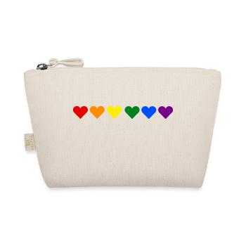 coeur arc en ciel lgbt - Trousse biologique - nature - Devant
