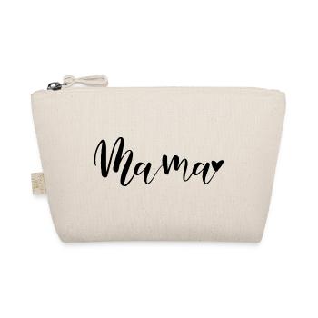 Mama Herz Geschenkidee - Bio-Täschchen - Natur - Vorne