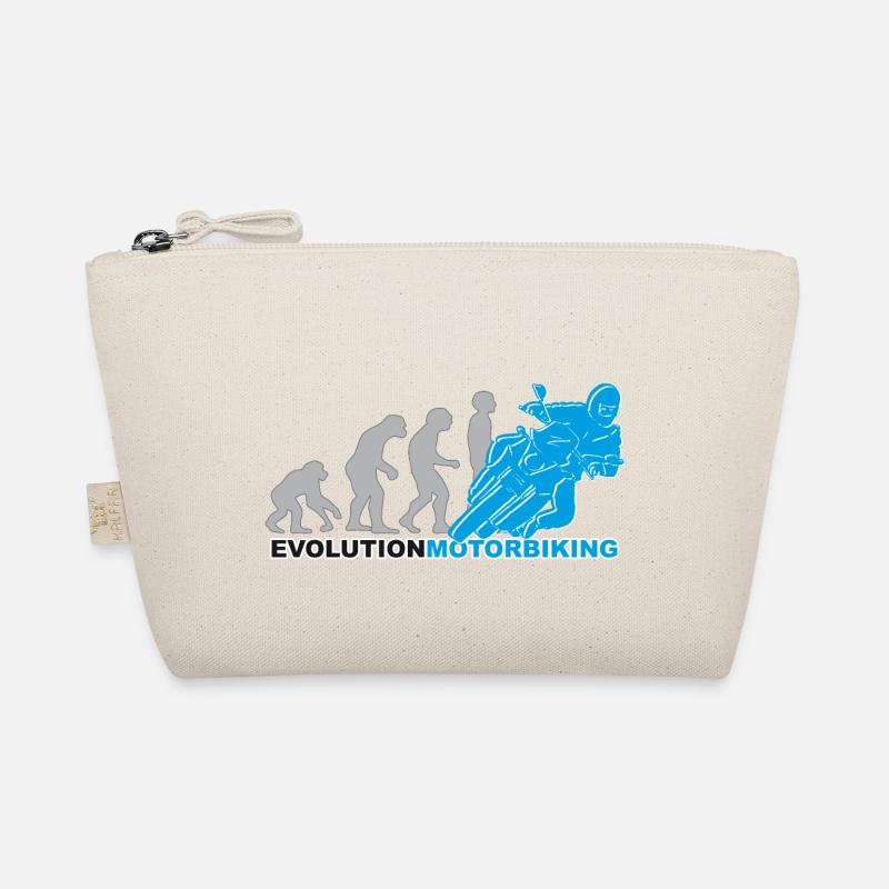 evolution motorbiking, motorcycle, motorcycling Organic Pouch