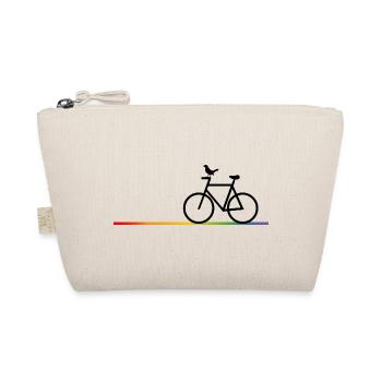LGBT Fahrradstrecke mit schwarzem Fahrrad - Bio-Täschchen - Natur - Vorne