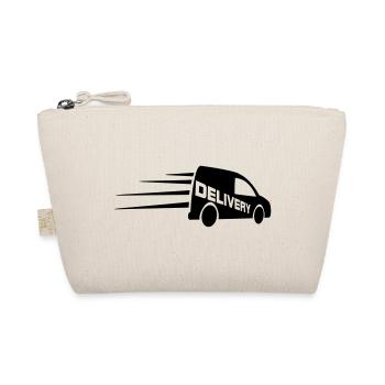 Van logo with text cut out - Organic Pouch - nature - Front