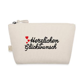Herzlichen Glückwunsch Gratulation - Bio-Täschchen - Natur - Vorne