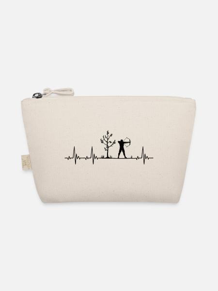 Bogenschiessen Herzschlag Bogenschütze Heartbeat - Bio-Täschchen - Natur