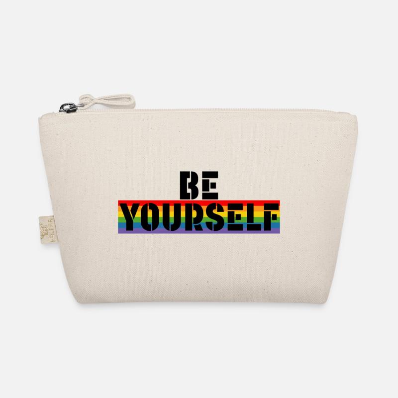 LGBT Rainbow shirt Be yourself Bio-Täschchen