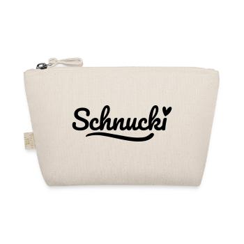 Schnucki Schrift Herz - Bio-Täschchen - Natur - Vorne