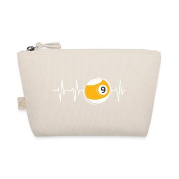 Heartbeat 9-Ball Billiards Symbol Pulse Pool ECG - Organic Pouch - nature - Front