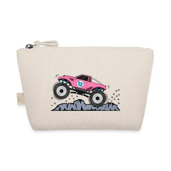 Monstertruck Geburtstag 12 Pink - Bio-Täschchen - Natur - Vorne