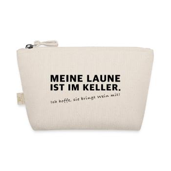 Meine Laune ist im Keller | Wein, Party, feiern - Bio-Täschchen - Natur - Vorne