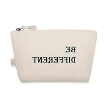 Be Different Flipped Typography - Minimalist Quote - Organic Pouch - nature - Front