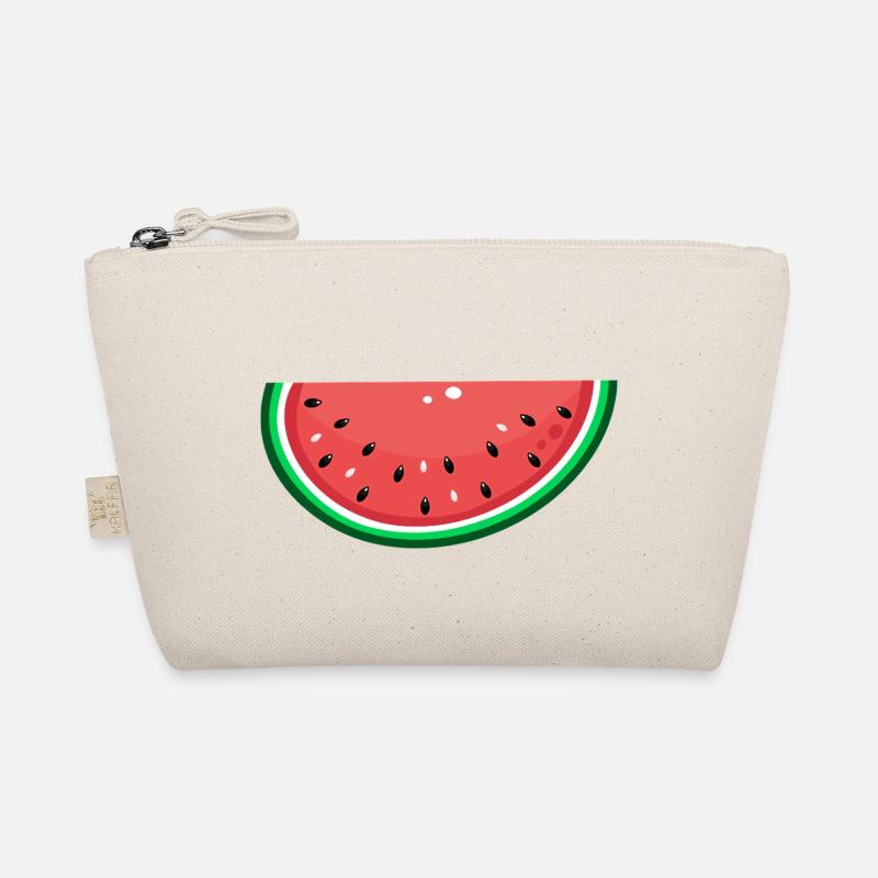 Wassermelone Design Scheibe - Bio-Täschchen - Natur