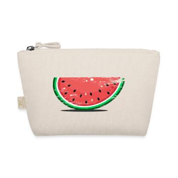 Wassermelone Design Scheibe used - Bio-Täschchen - Natur - Vorne