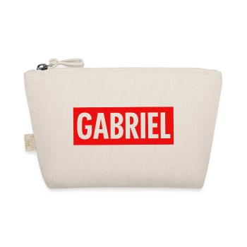 GABRIEL Name T-Shirt – Stilvolles und originelles Geschenk - Bio-Täschchen - Natur - Vorne
