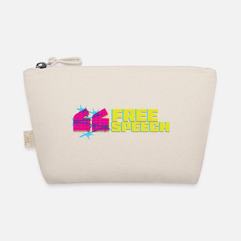 Lebendiges Graffiti-T-Shirt-Design mit freier Rede - Bio-Täschchen - Natur