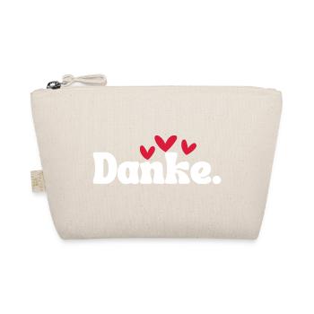 Thank You Heart Typography - Organic Pouch - nature - Front
