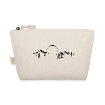 Mountain Peak Adventure Minimalist Silhouette Art - Organic Pouch - nature - Front