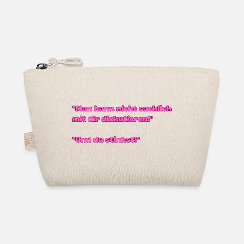 Pinkes Zitat Streit-Charme - Bio-Täschchen - Natur