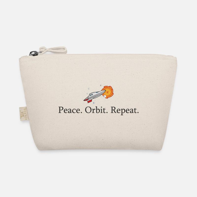 Peace Orbit Repeat Rocket Organic Pouch