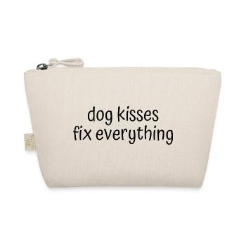 Dog Kisses Fix Everything – Cute Saying for Dogs - Organic Pouch - nature - Front