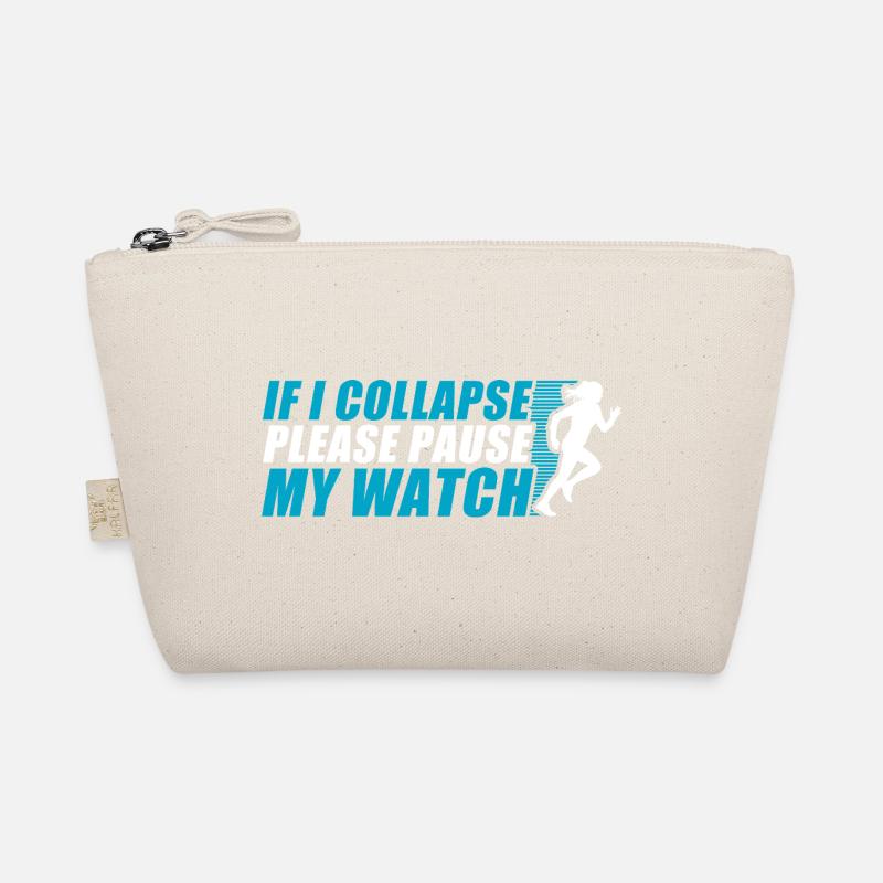 Si je m’effondre drôle course à pied coureur de jogging Trousse biologique