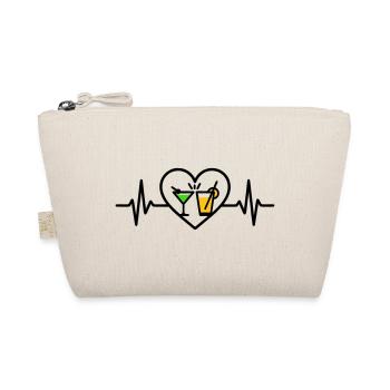 Cocktails Heart Summer Celebration Holiday - Organic Pouch - nature - Front