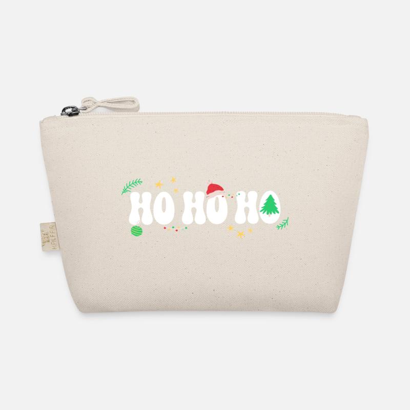 Ho ho ho - Weihnachten - Weihnachtsmann - Bio-Täschchen - Natur