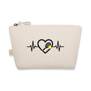Tennis Heart Racket Ball Sports Passion - Organic Pouch - nature - Front