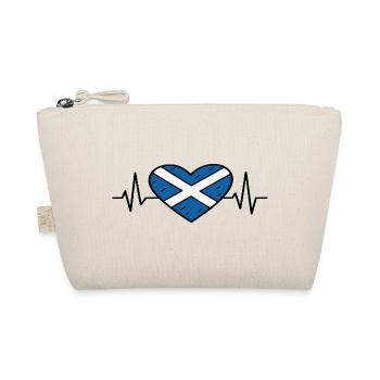 Schottland Flagge Herzschlag Linie Schottischer Stolz Kunst - Bio-Täschchen - Natur - Vorne