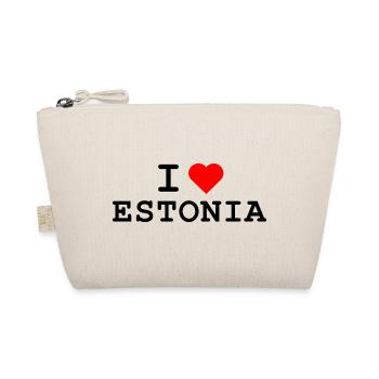 Ich liebe Estland - I love Estonia - Bio-Täschchen - Natur - Vorne