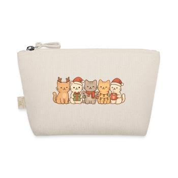 Cats, Children, Boys, Girls, Christmas - Organic Pouch - nature - Front